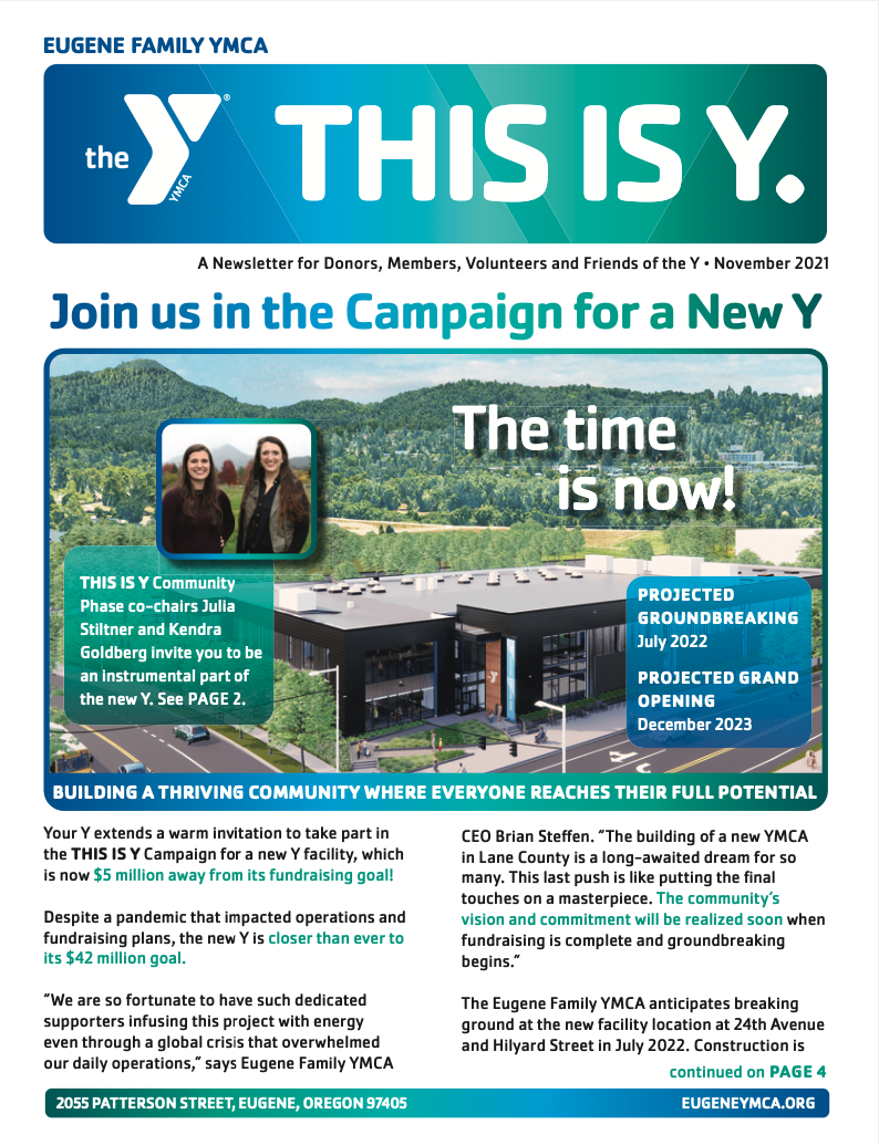Fall 2021 Quarterly Newsletter / This Is Y Eugene Family YMCA
